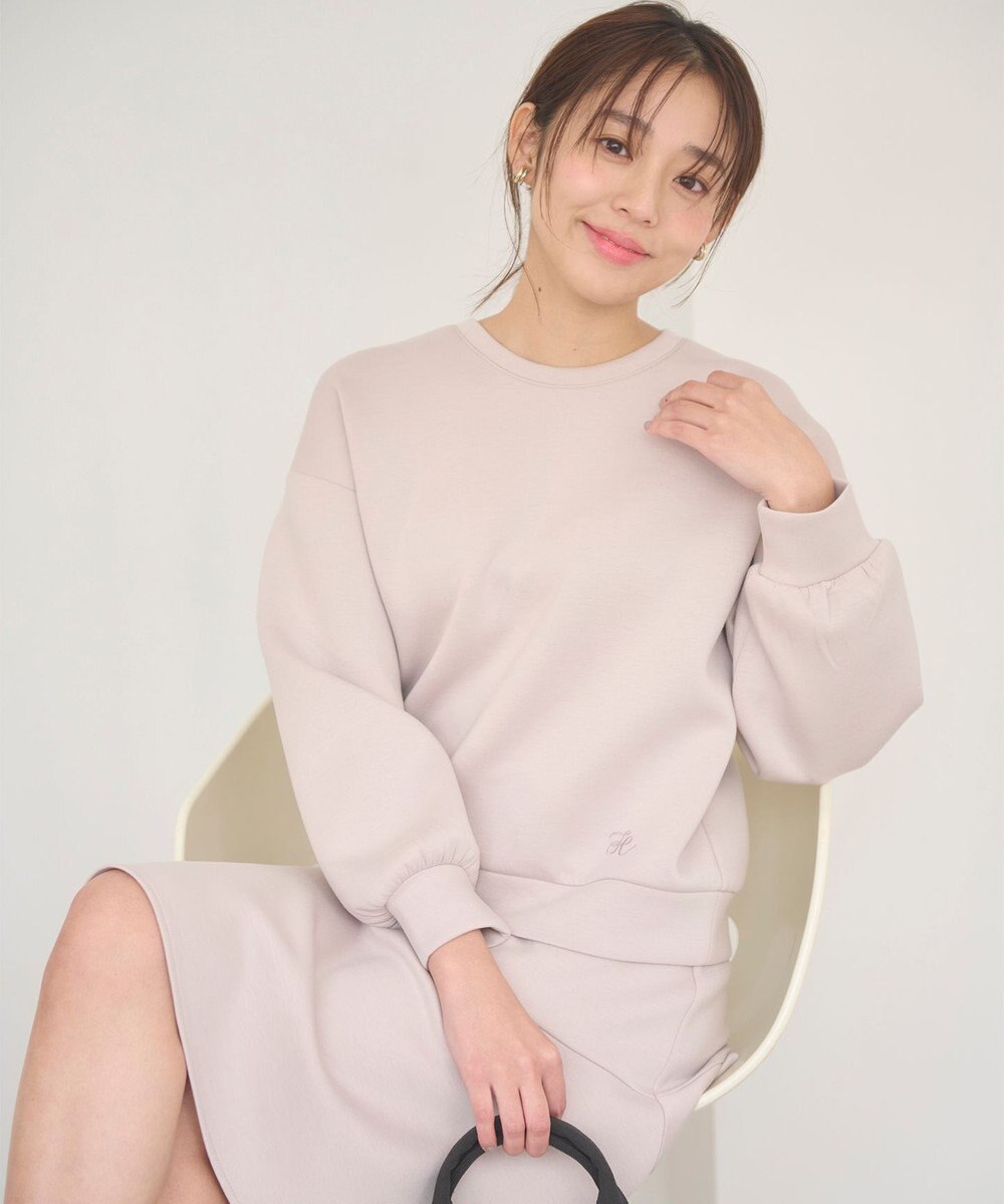 Feroux 【洗える・セットアイテム】バックリボンダンボール セットアップ 