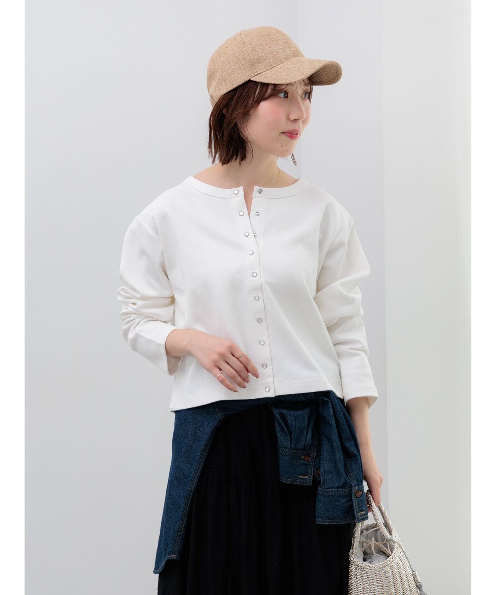 Te chichi カットソークルーネックカーディガン 