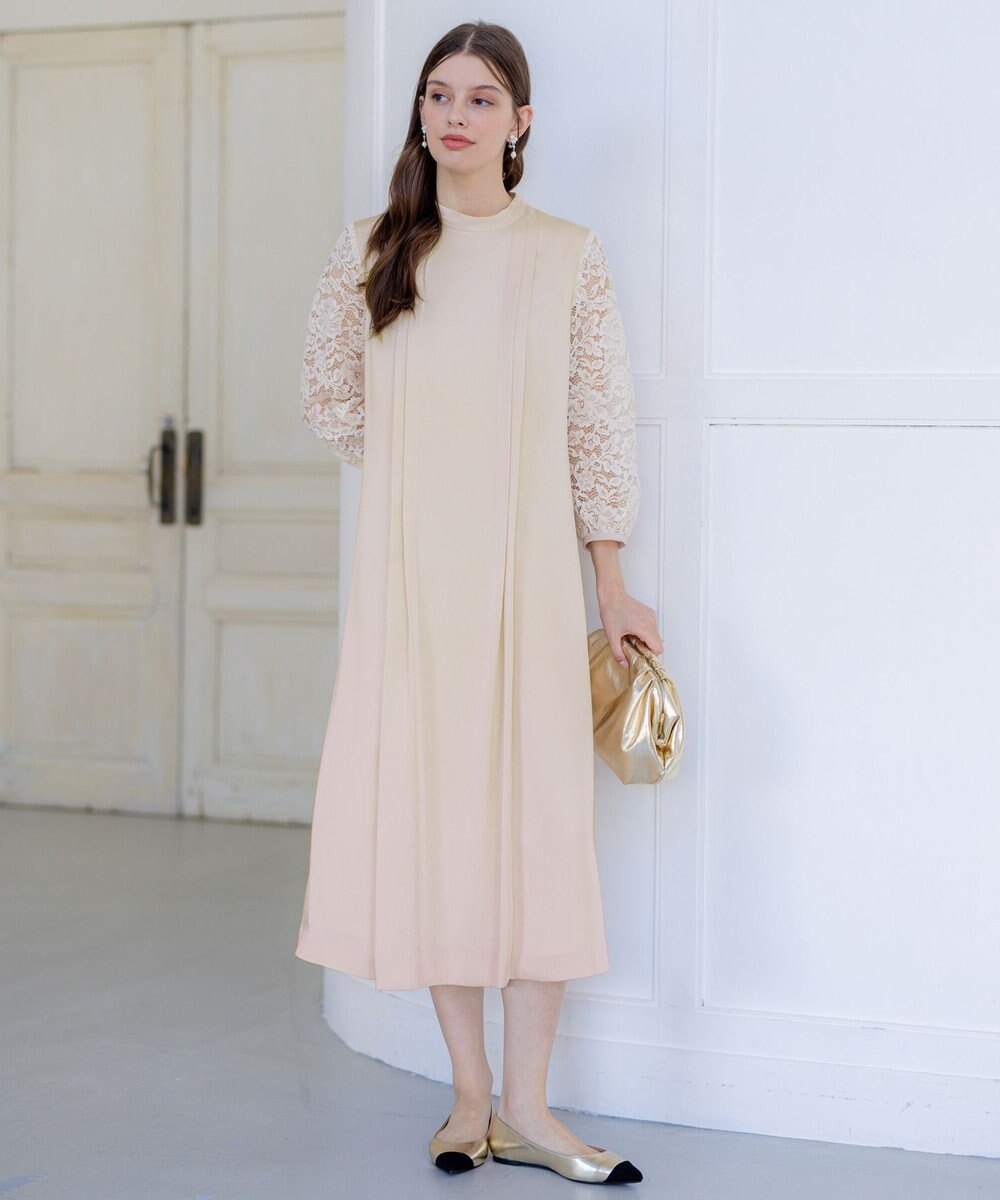 23区 【APPLAUDIR】ノーブルサテン レースコンビドレス 