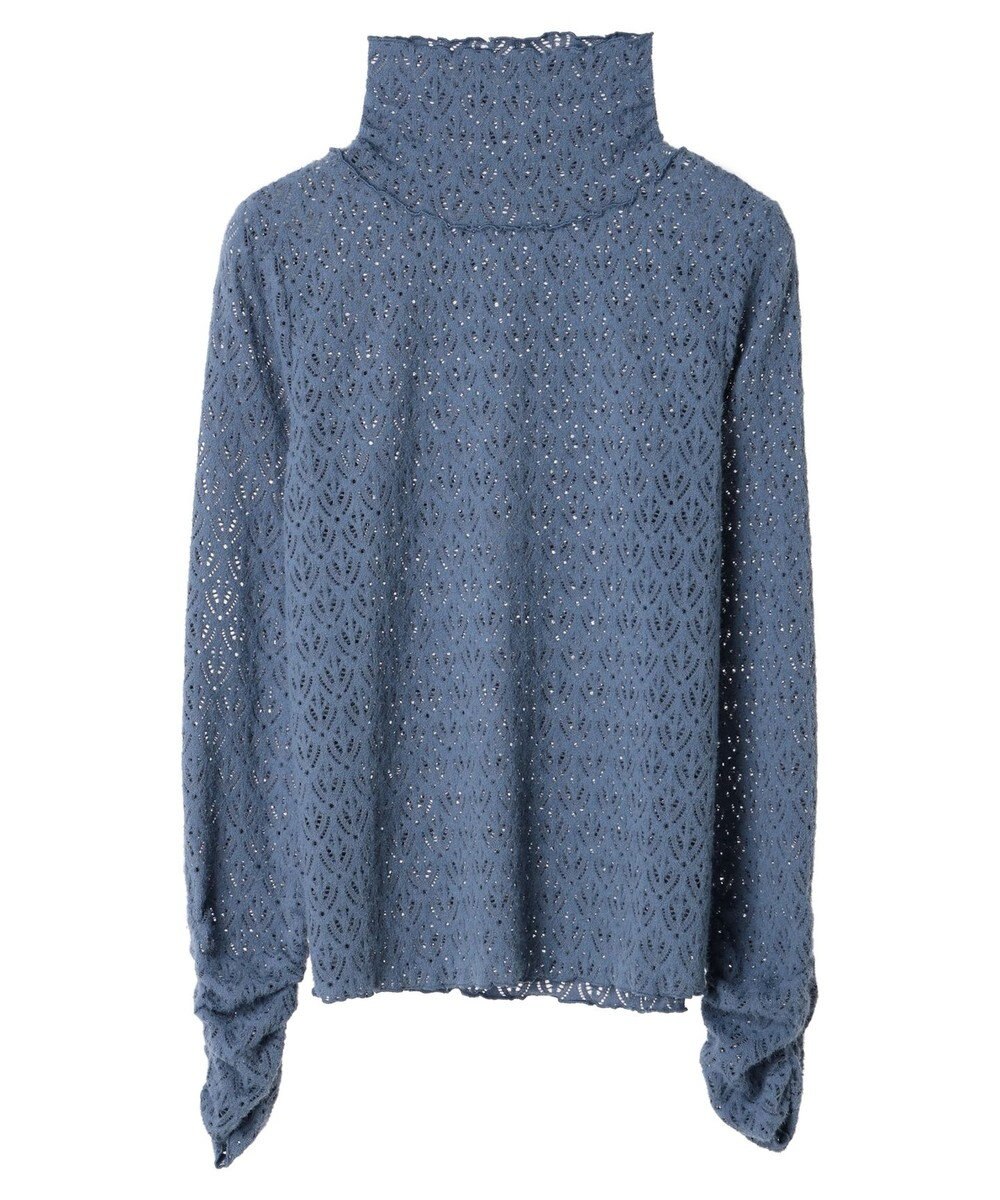 earth music&ecology 起毛レースハイネックインナー 