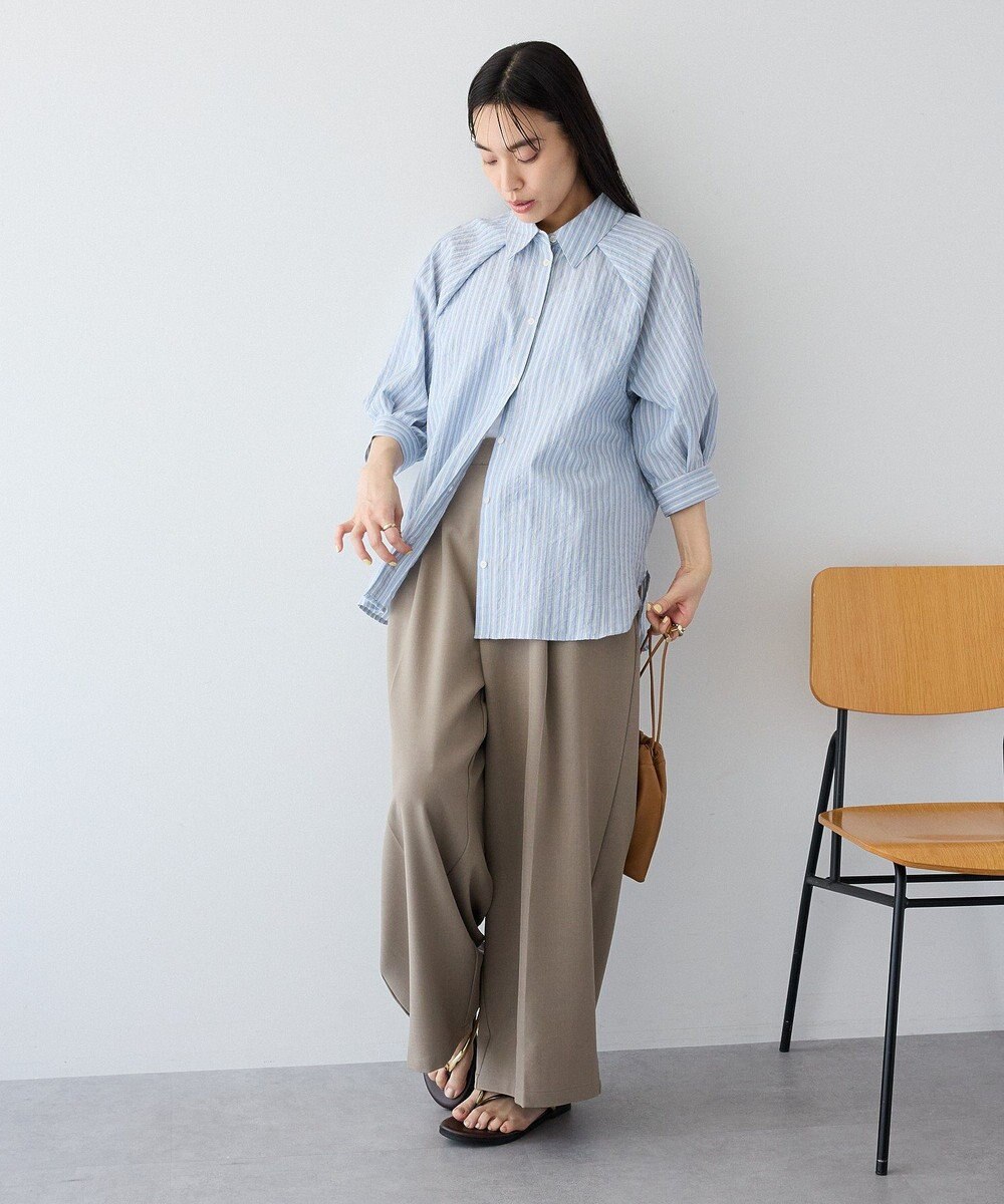 CRAFT STANDARD BOUTIQUE ストライプラグランタックシャツ 