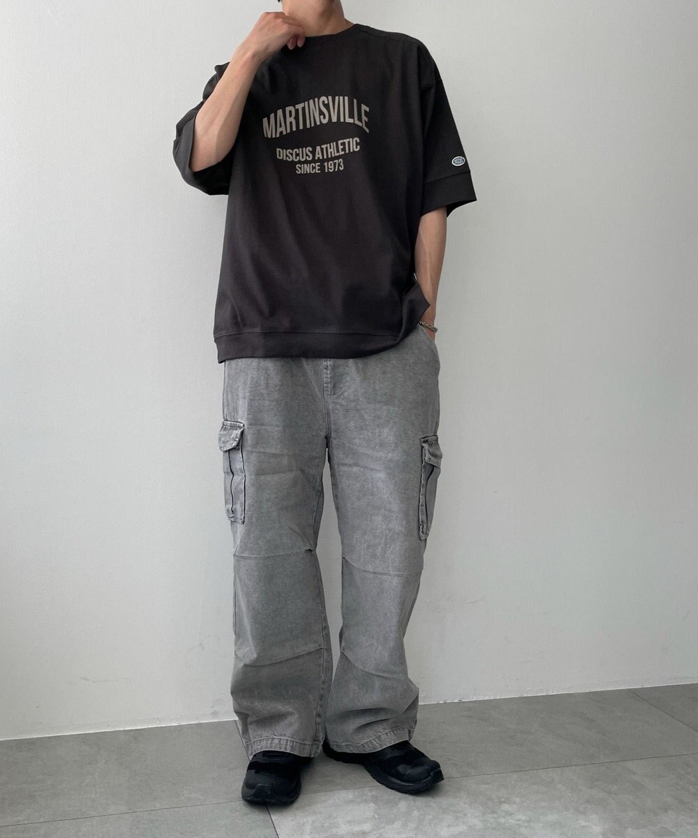 WEGO 【綿100%/MLサイズ展開】DISCUS　ルーズカレッ１００％ 