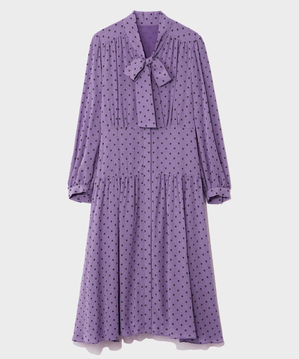 GRACE CONTINENTAL ドットラメジャガードドレス 