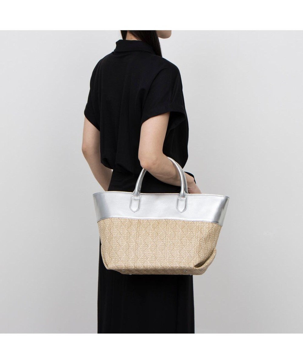 UNBILLION ペルケ perche / 雑材風×牛革付属トートバッグ 