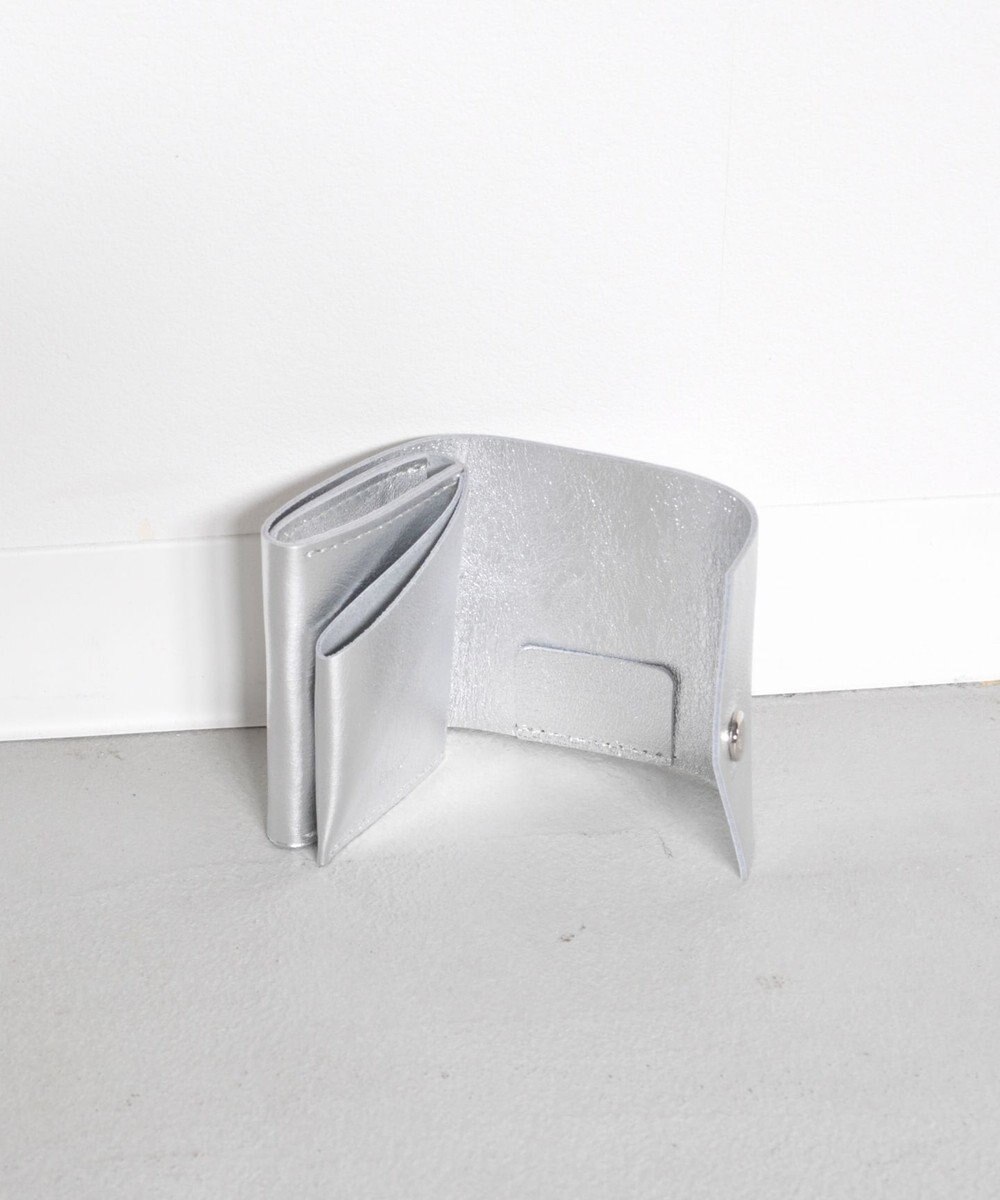 blancle メタリックレザー 三つ折りウォレット 