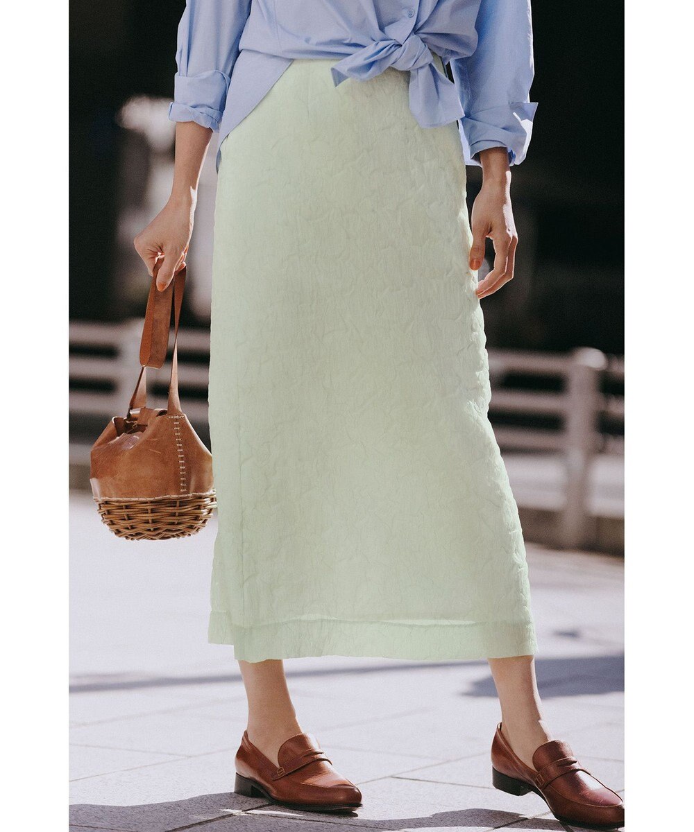 NAVE 【Nave・洗える/シアー素材】クラッシュオーガンジー スカート 