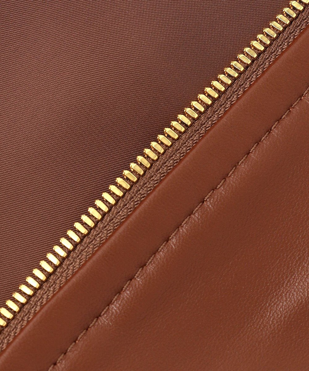 BEIGE， 【andGIRL 秋号掲載】CLYDE / ステッチデザインラムレザーブルゾン 