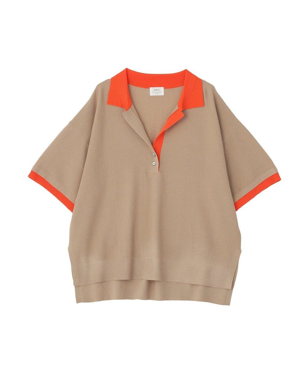 YECCA VECCA 配色ワイドポロニット 