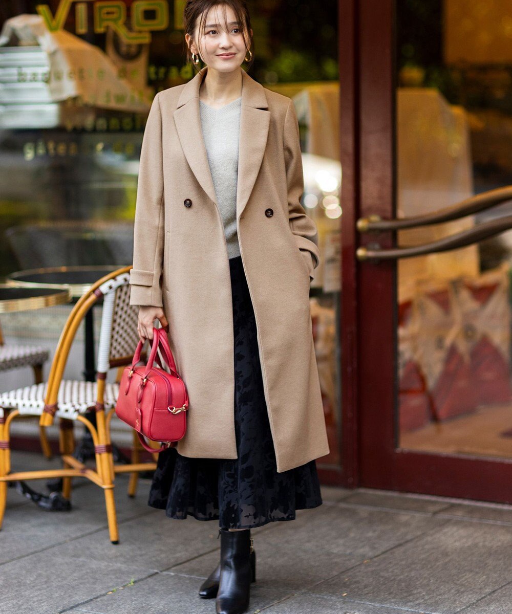 ANY SIS S ウールライクロング チェスターコート 