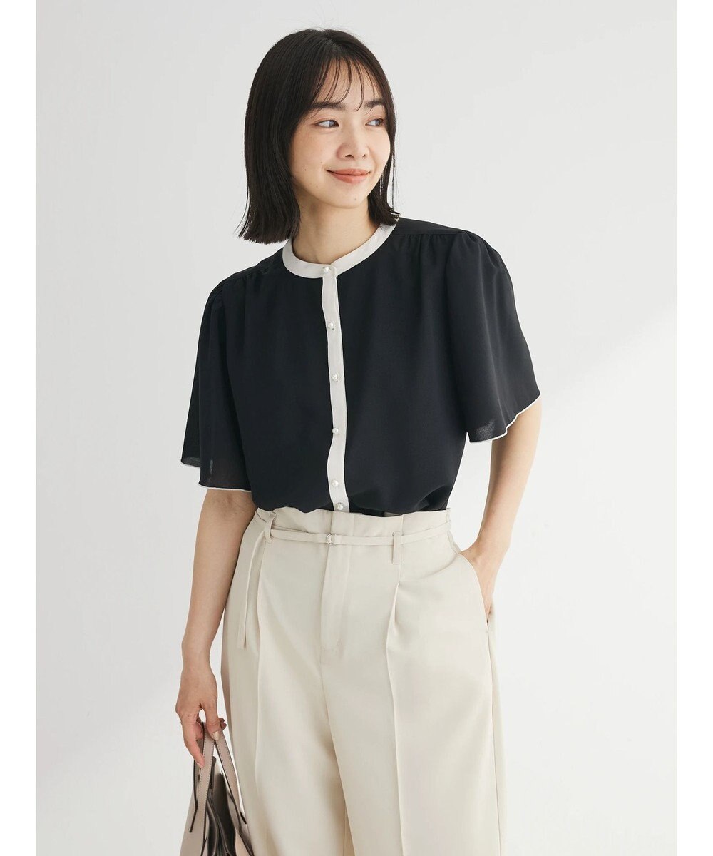 Green Parks ・ＥＬＥＮＣＡＲＥ　ＤＵＥ　バイカラーブラウス 