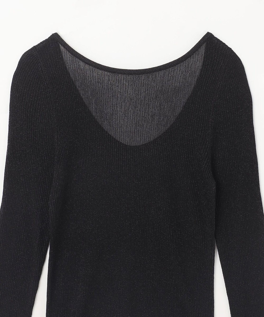 GRACE CONTINENTAL ラメシアーリブニットトップ 