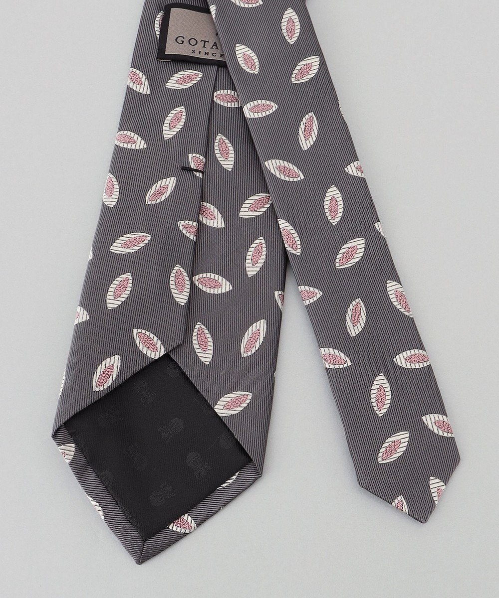 GOTAIRIKU 【日本製】西陣ネクタイ_グレー×ピンク系 