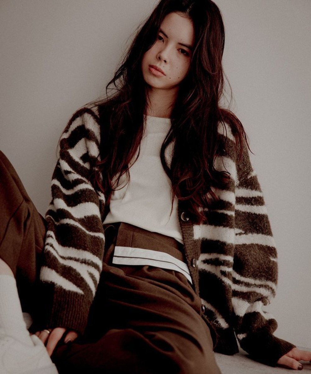 CRAFT STANDARD BOUTIQUE アニマルジャカードニットカーディガン 