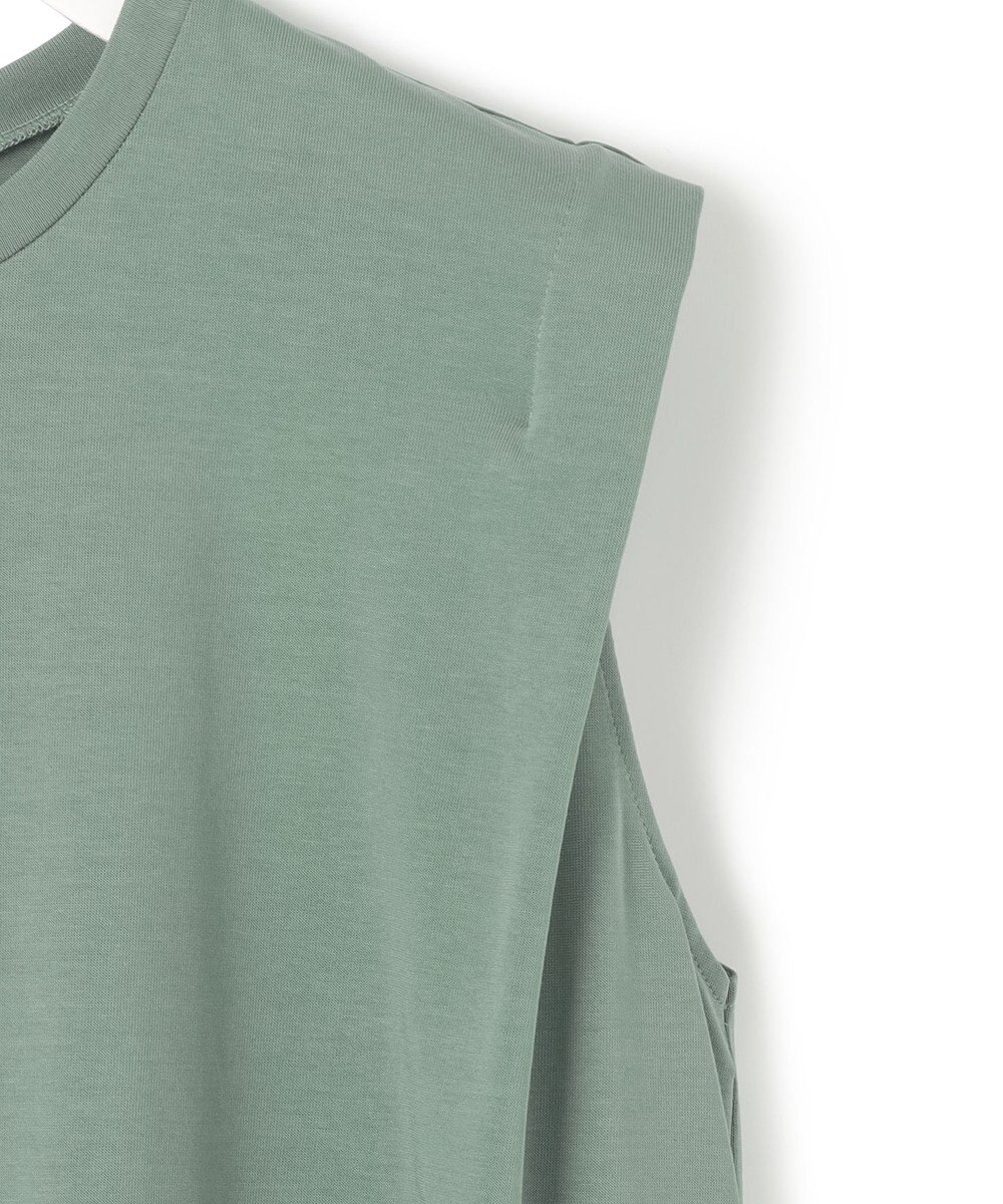 23区 L 【Oggi8月号掲載/接触冷感/洗える】ツイストコットンプレーティング スリーブレスワンピース 