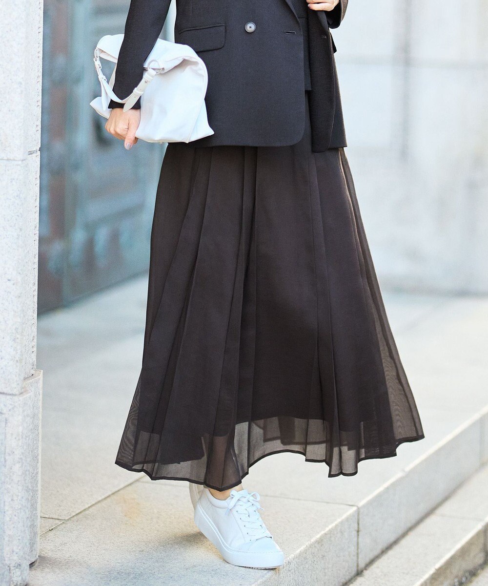 自由区 S 【カタログ掲載】オーガンジープリーツ スカート 