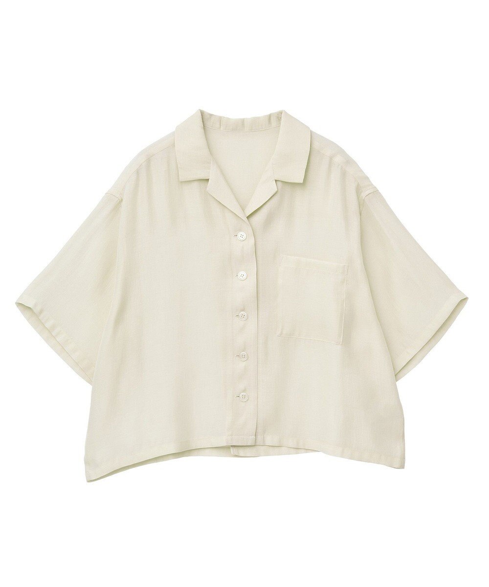 AMERICAN HOLIC 接触冷感シアー開襟半袖シャツ 