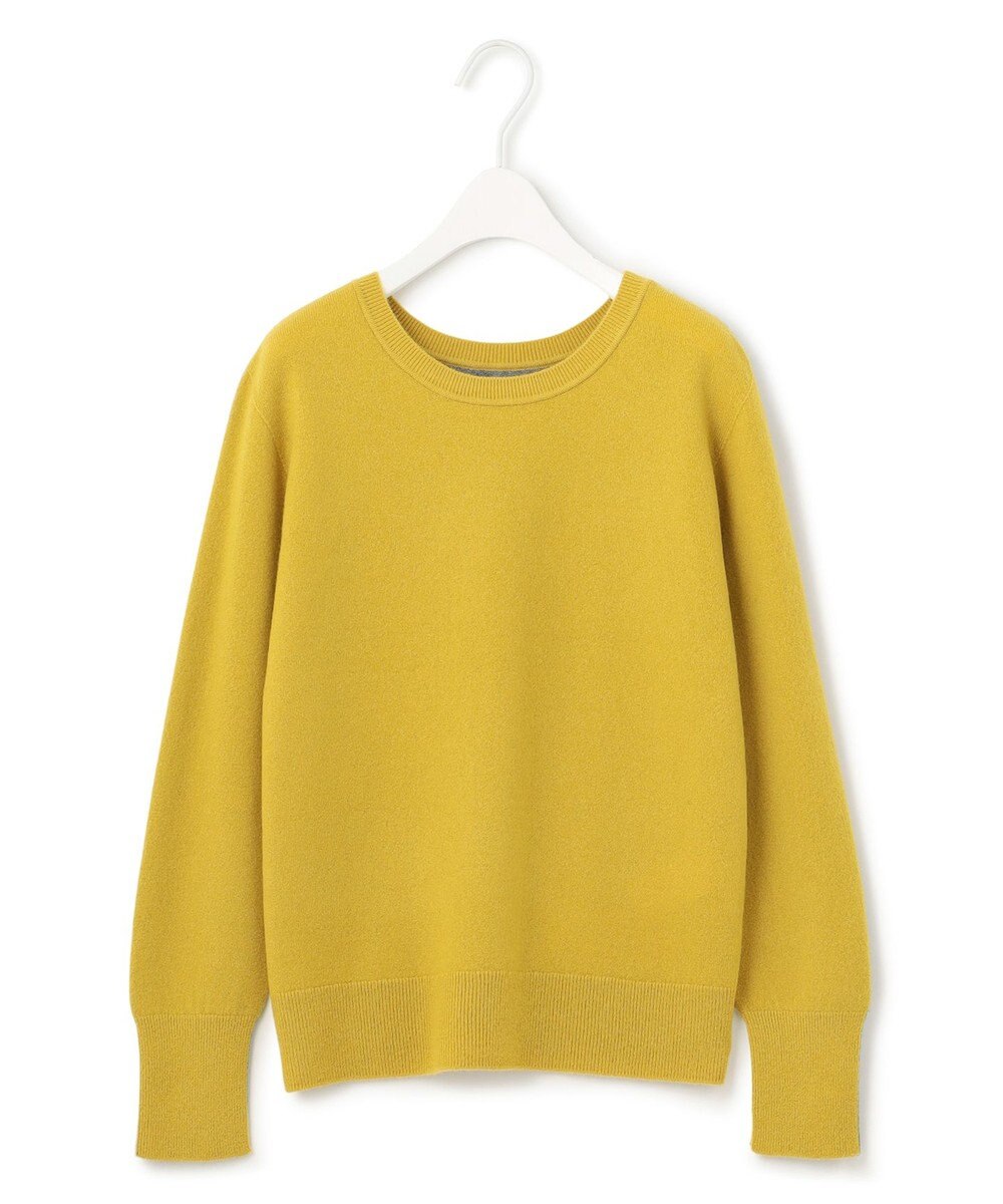 ICB 【CLASSY.1月号掲載・前後着用可能】ピュアカシミヤ バイカラーニット 