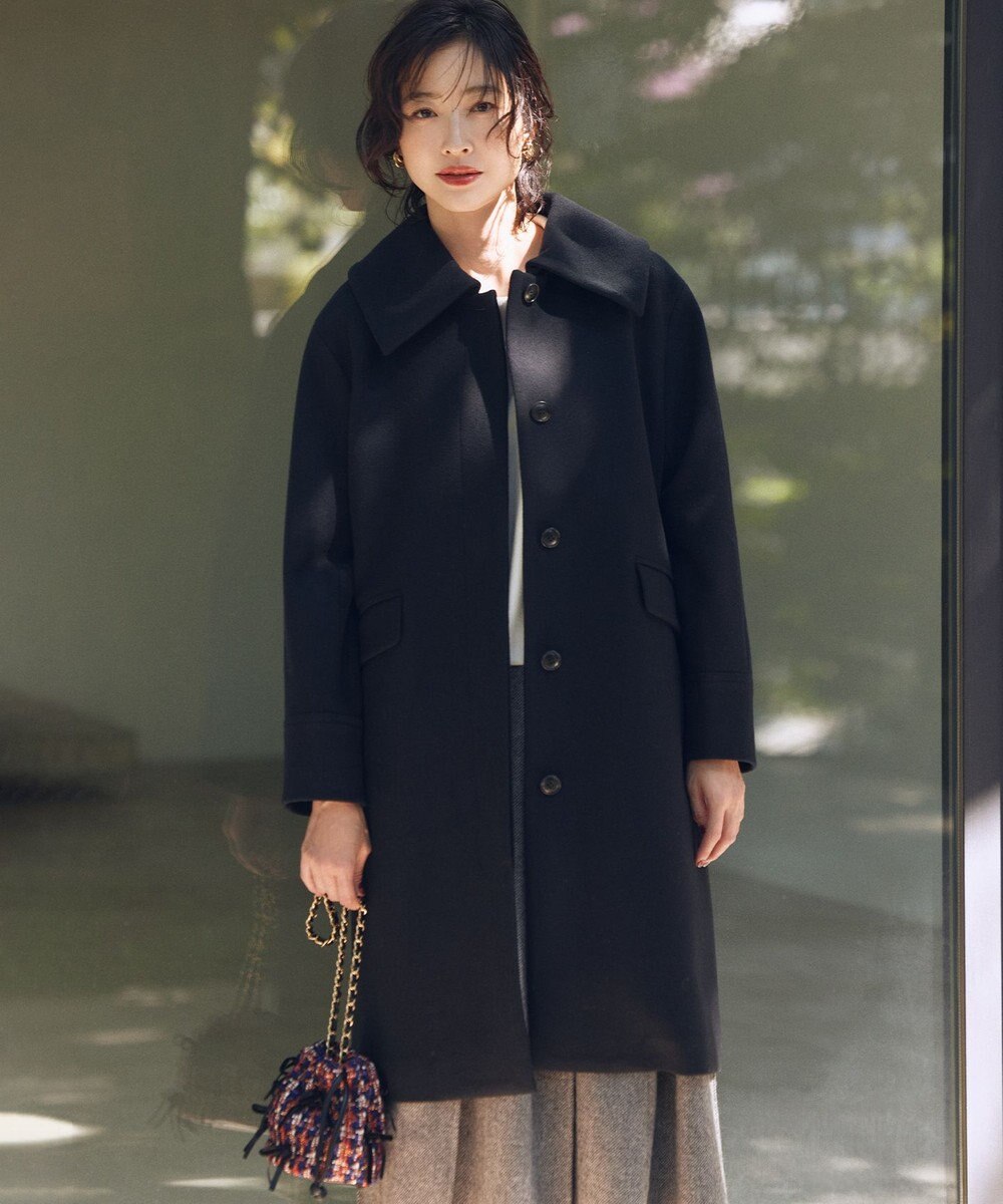 組曲 ウールモッサステンカラー コート 