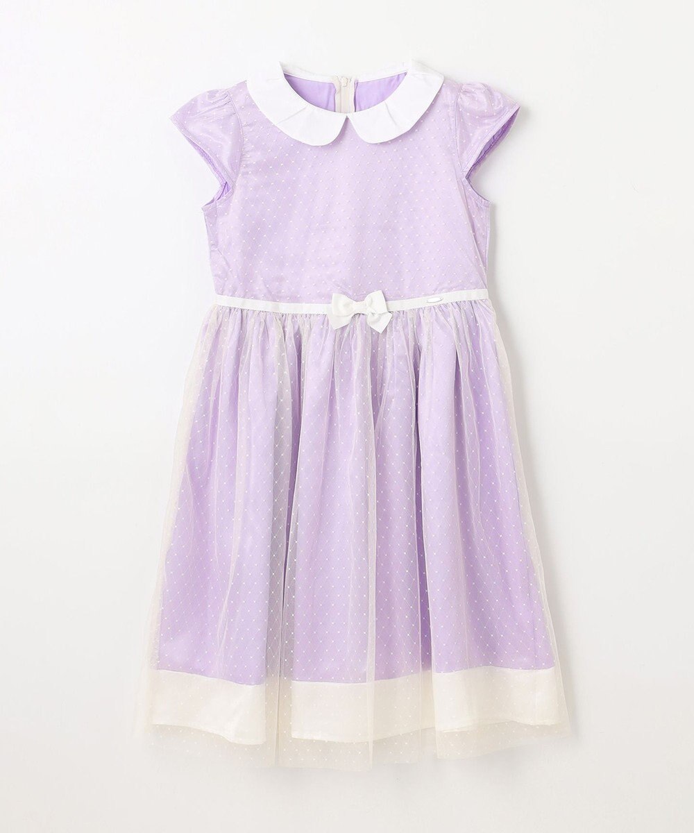 組曲 KIDS 【150-160㎝】チュールドット ドレス 