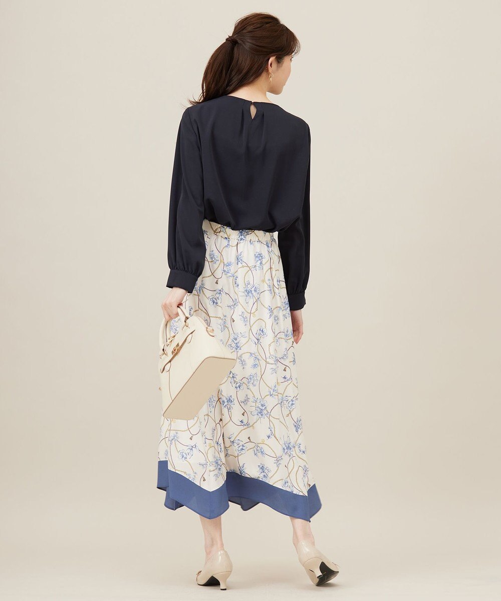 ANY SIS 【洗える】スカーフデザインプリント スカート 