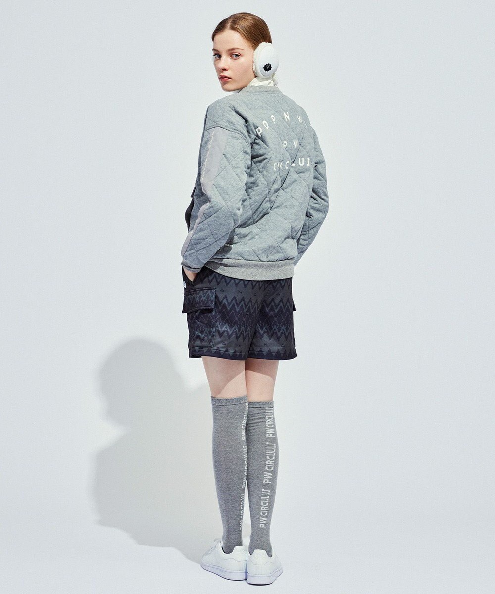 PW CIRCULUS 【裏地付き/防寒】【WOMEN】キルティングスエットプルオーバー 