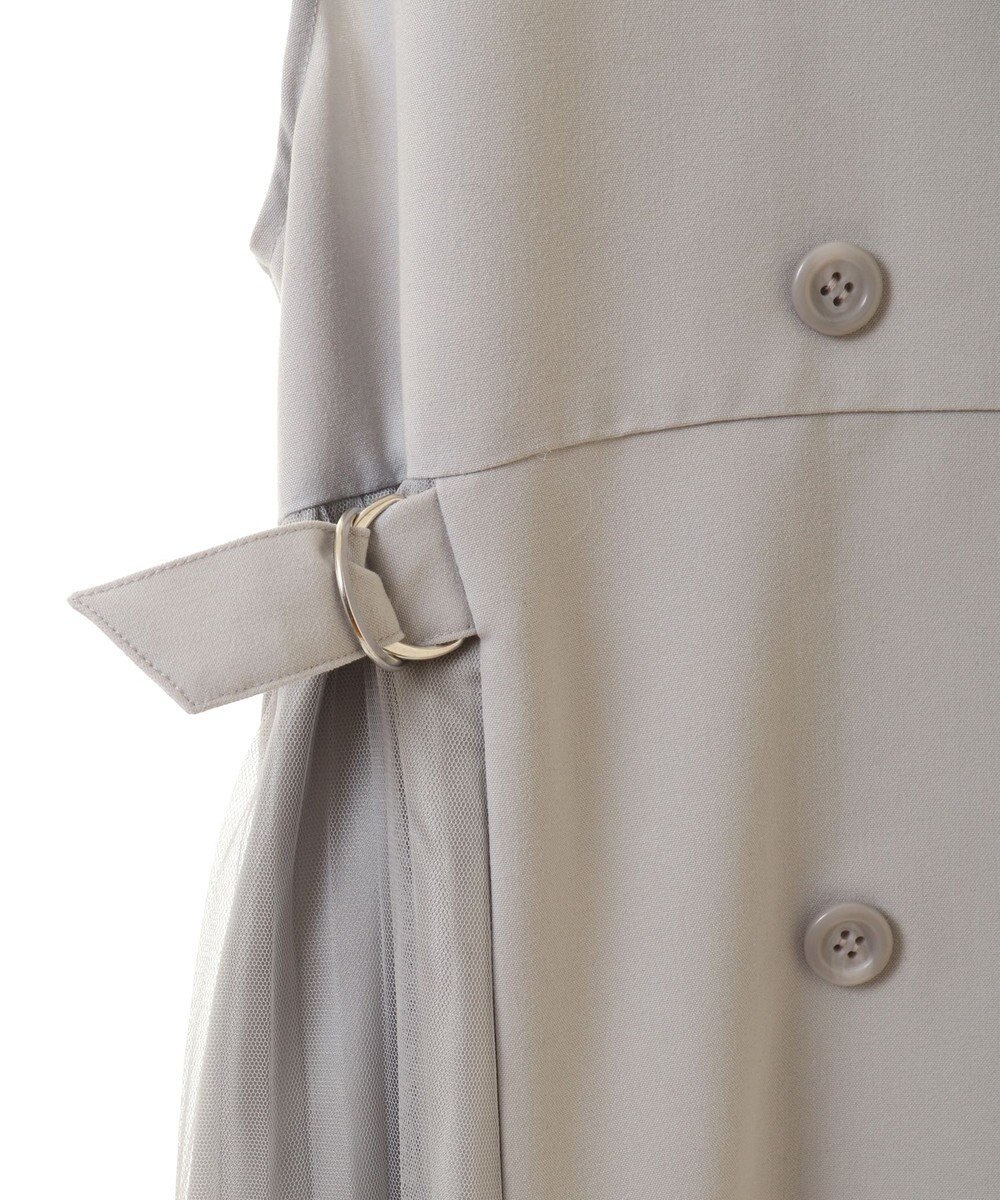 earth music&ecology サイドプリーツジレンチ 