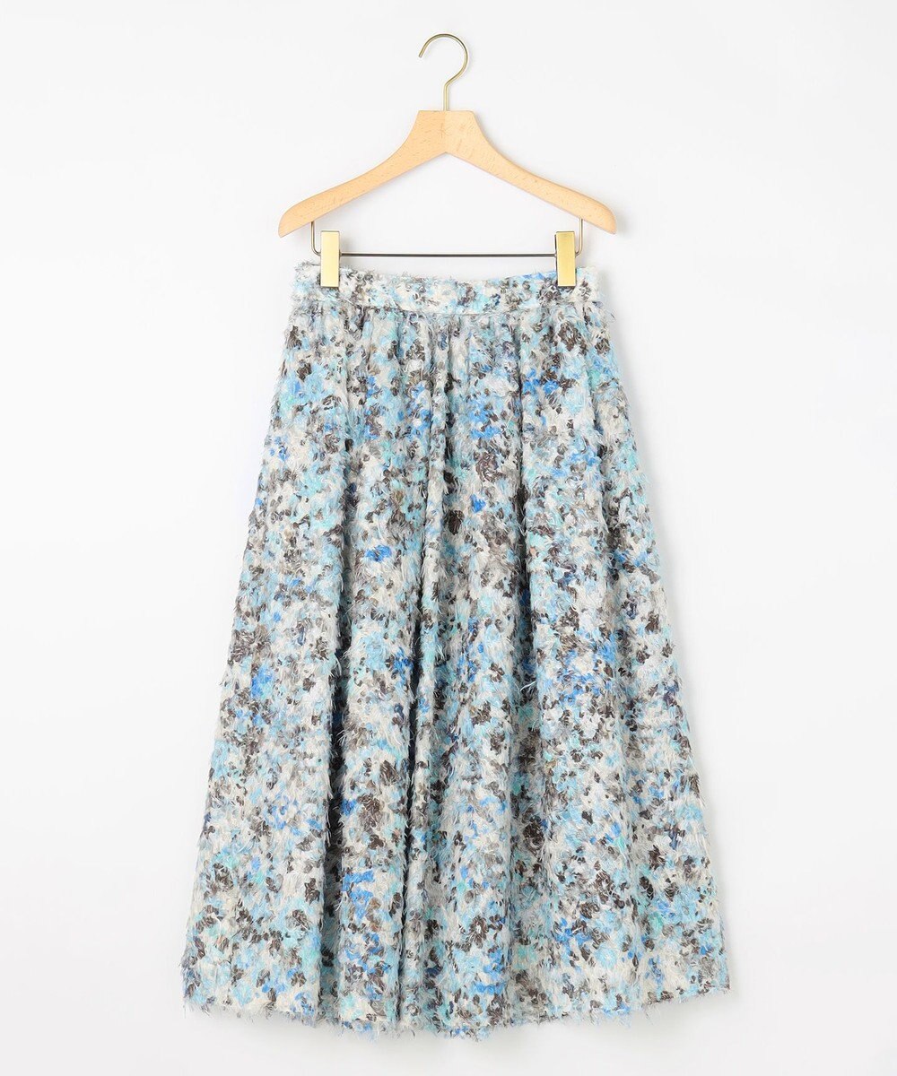 組曲 S ヘアリーフラワープリント スカート 