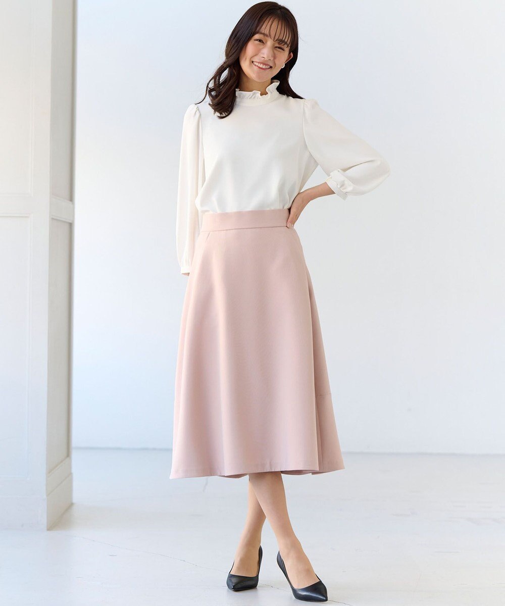 組曲 【KUMIKYOKU NAVY】ジョーゼットシフォン スタンドフリルブラウス 