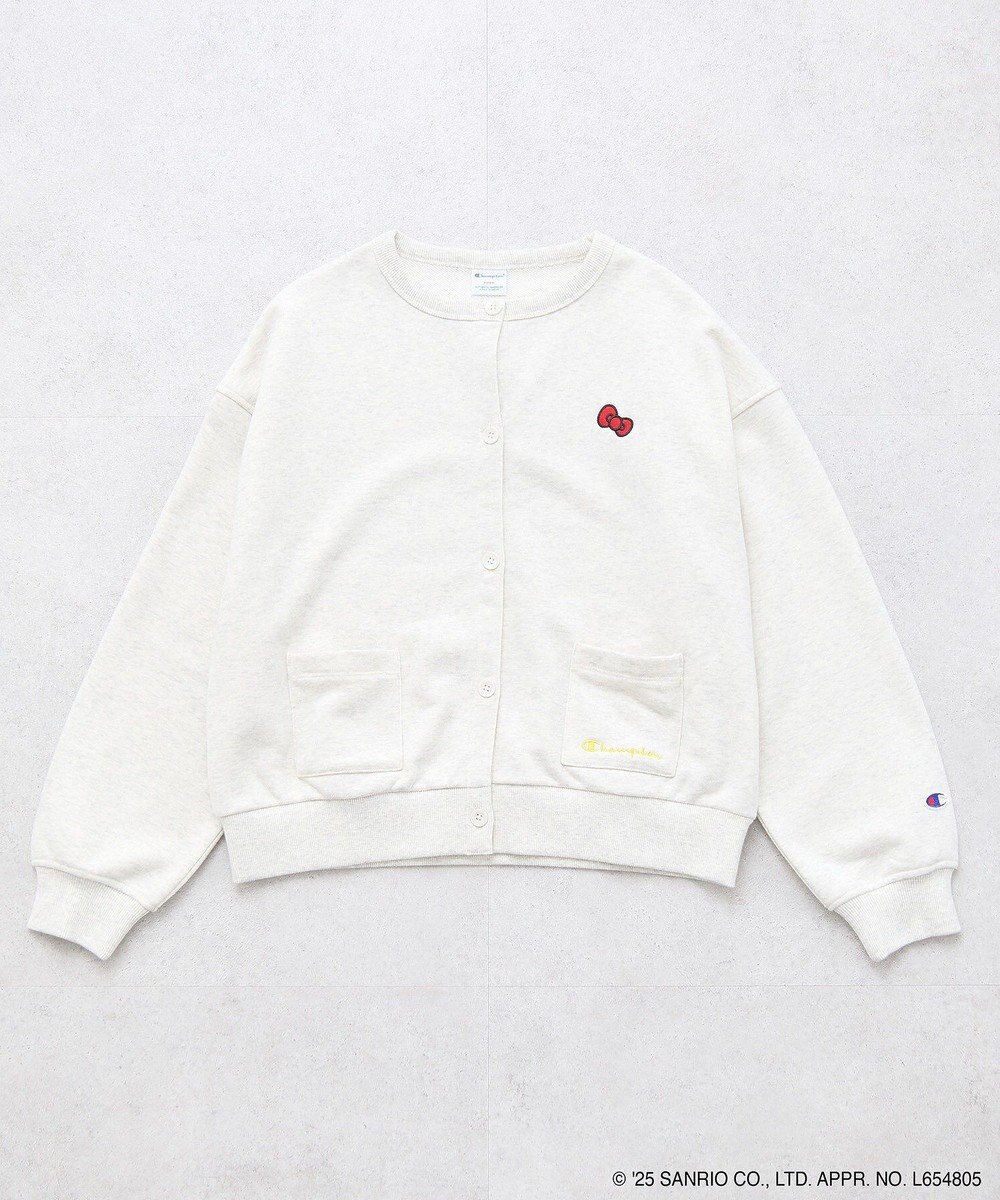 earth music&ecology チャンピオン　ハローキティ×ｅｍａｅ裏毛カーディガン 