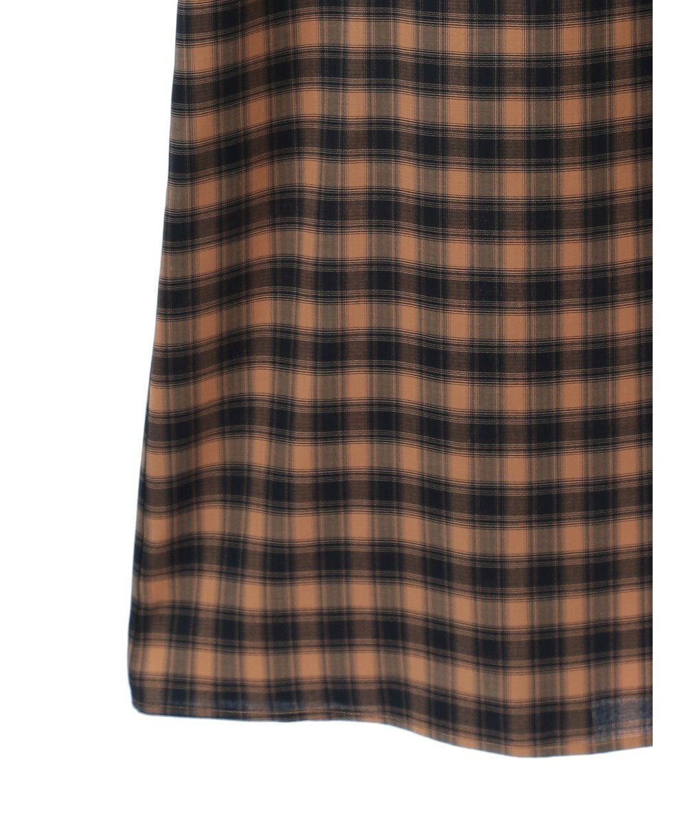 Green Parks チェックペプラムキャミワンピース 