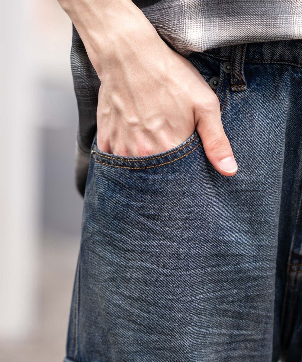 WEGO ローライズバギーフレアデニムカーゴパンツ 