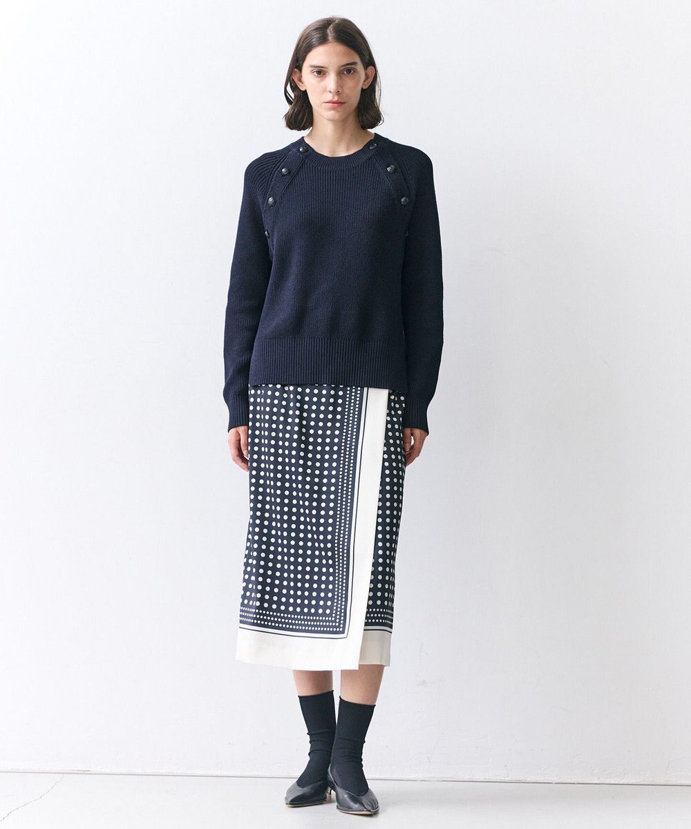 BEIGE， HELIODOR / スポンディッシュマリンボタンニット 