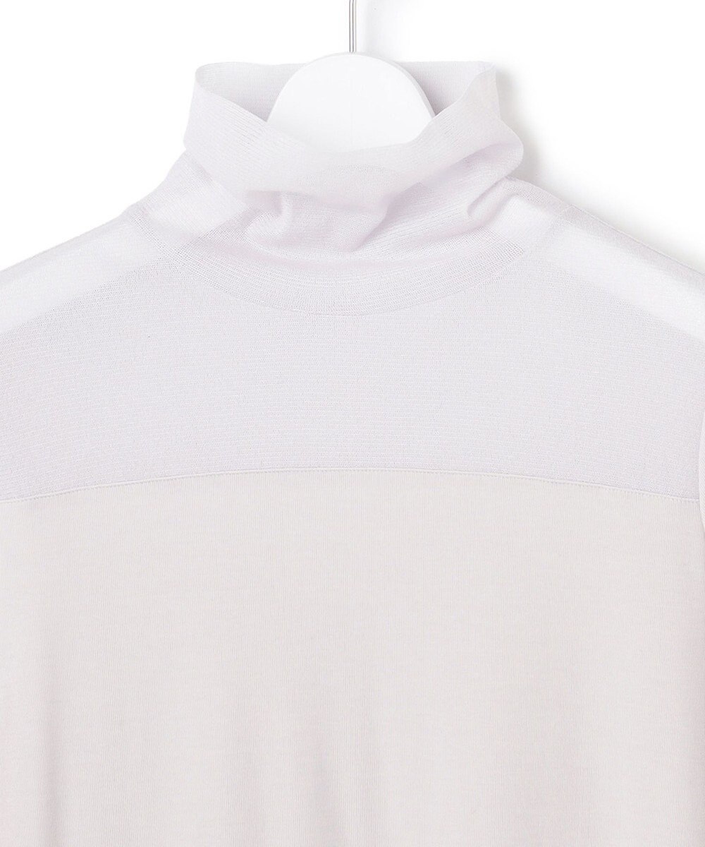 23区 L 【洗える】チュールフライス シアーハイネック カットソー 