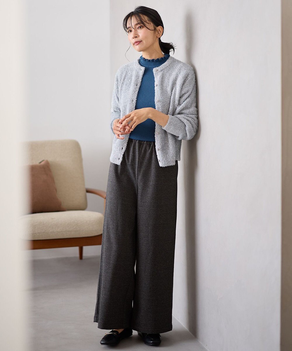 ANY シャイニーニットカーディガン 