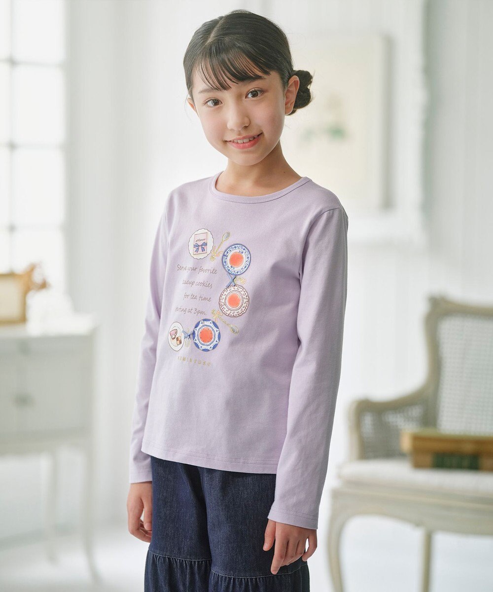 組曲 KIDS 【150-170㎝】ティータイム アートTシャツ 