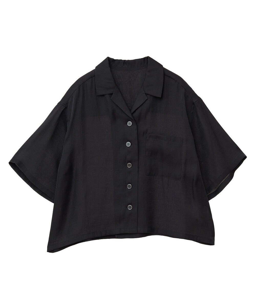 AMERICAN HOLIC 接触冷感シアー開襟半袖シャツ 