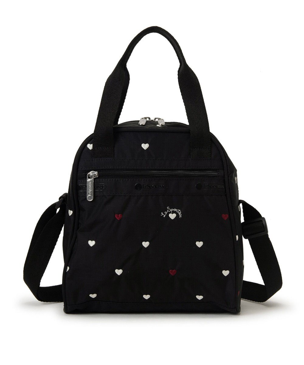 LeSportsac N/S MINI SATCHEL/レッド/ホワイトハートEMB 