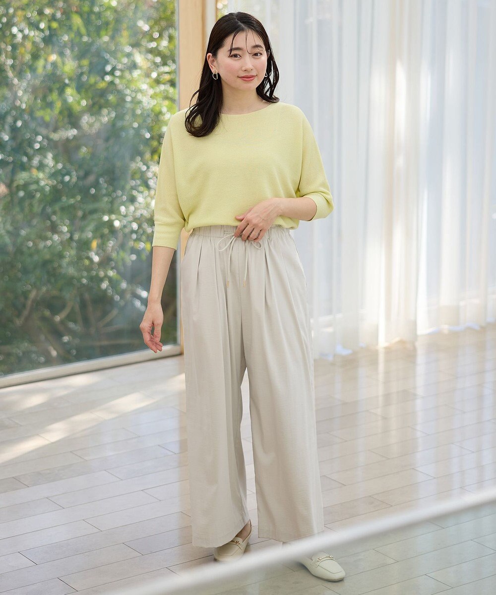 ANY L 【洗濯機可/アンチピリング/UVケア】アクリルガーターニット 