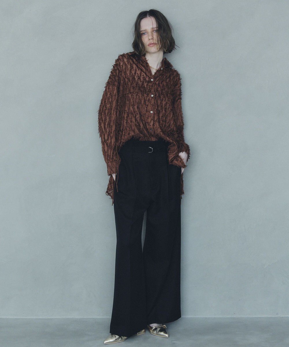 YECCA VECCA 【UVカット/接触冷感/洗える】ベルト付きイージーケアワイドパンツ 