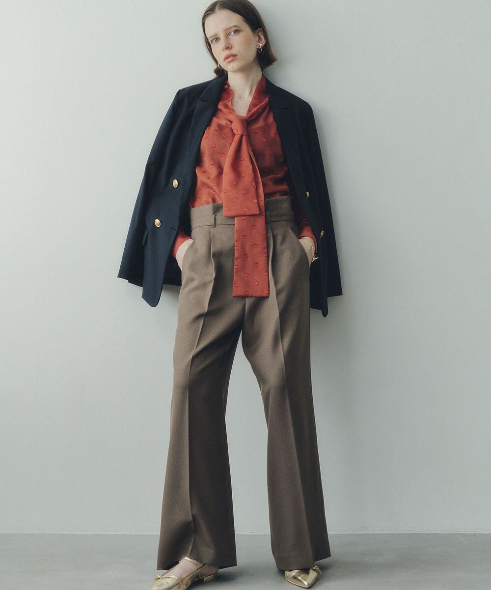 YECCA VECCA 【UVカット/接触冷感/洗える】ベルト付きイージーケアワイドパンツ 