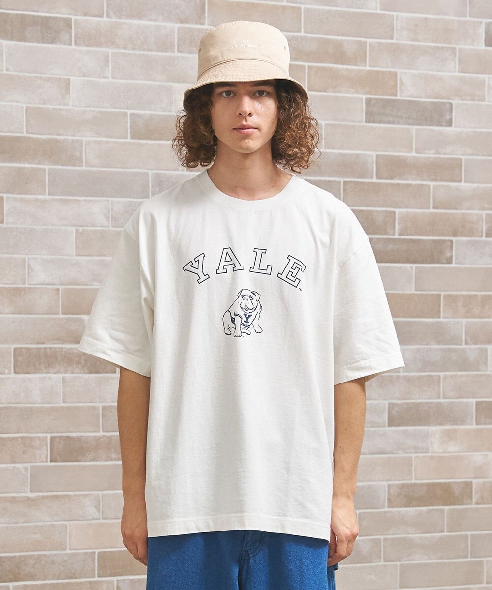 J.PRESS YORK STREET 【UNISEX】YALEブルドックプリント Tシャツ 