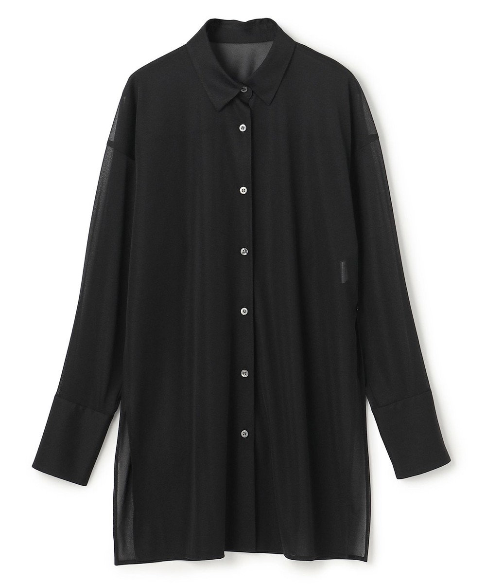 uncrave トリコットシフォン ロングシャツ 