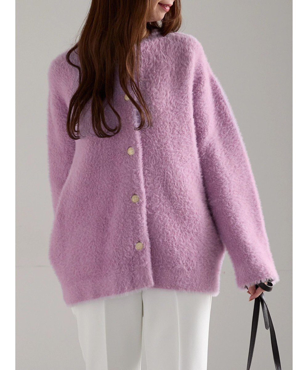 Te chichi ダブルフェイスフェザーカーディガン 