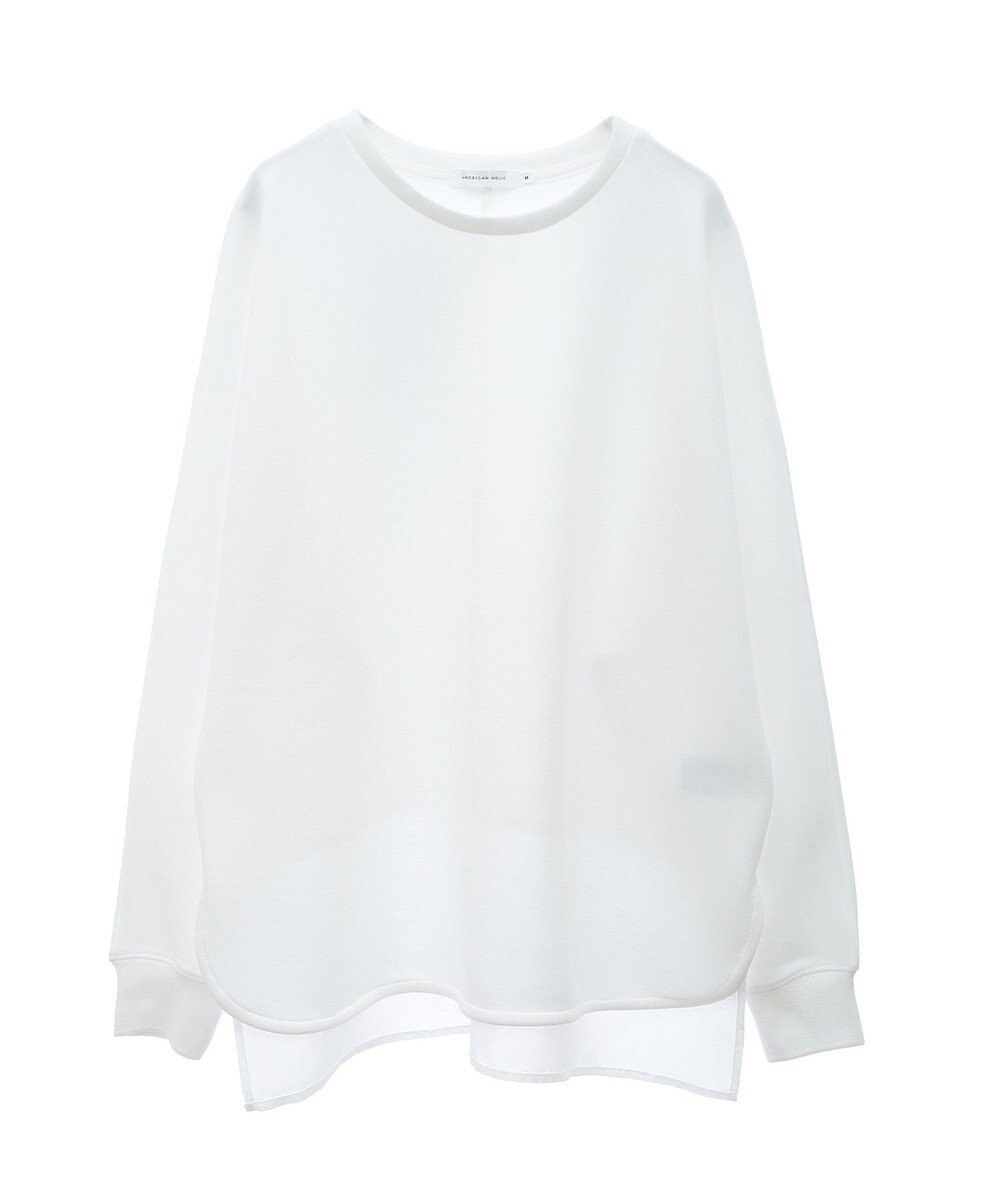 AMERICAN HOLIC ドルマン異素材ポンチプルオーバー 
