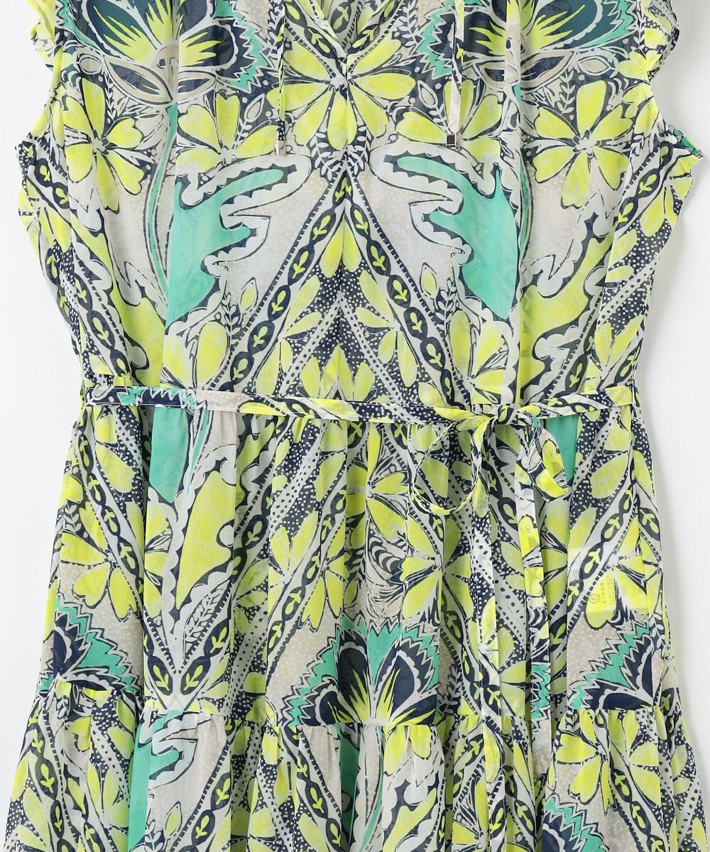 GRACE CONTINENTAL シフォンプリントティアードワンピース 