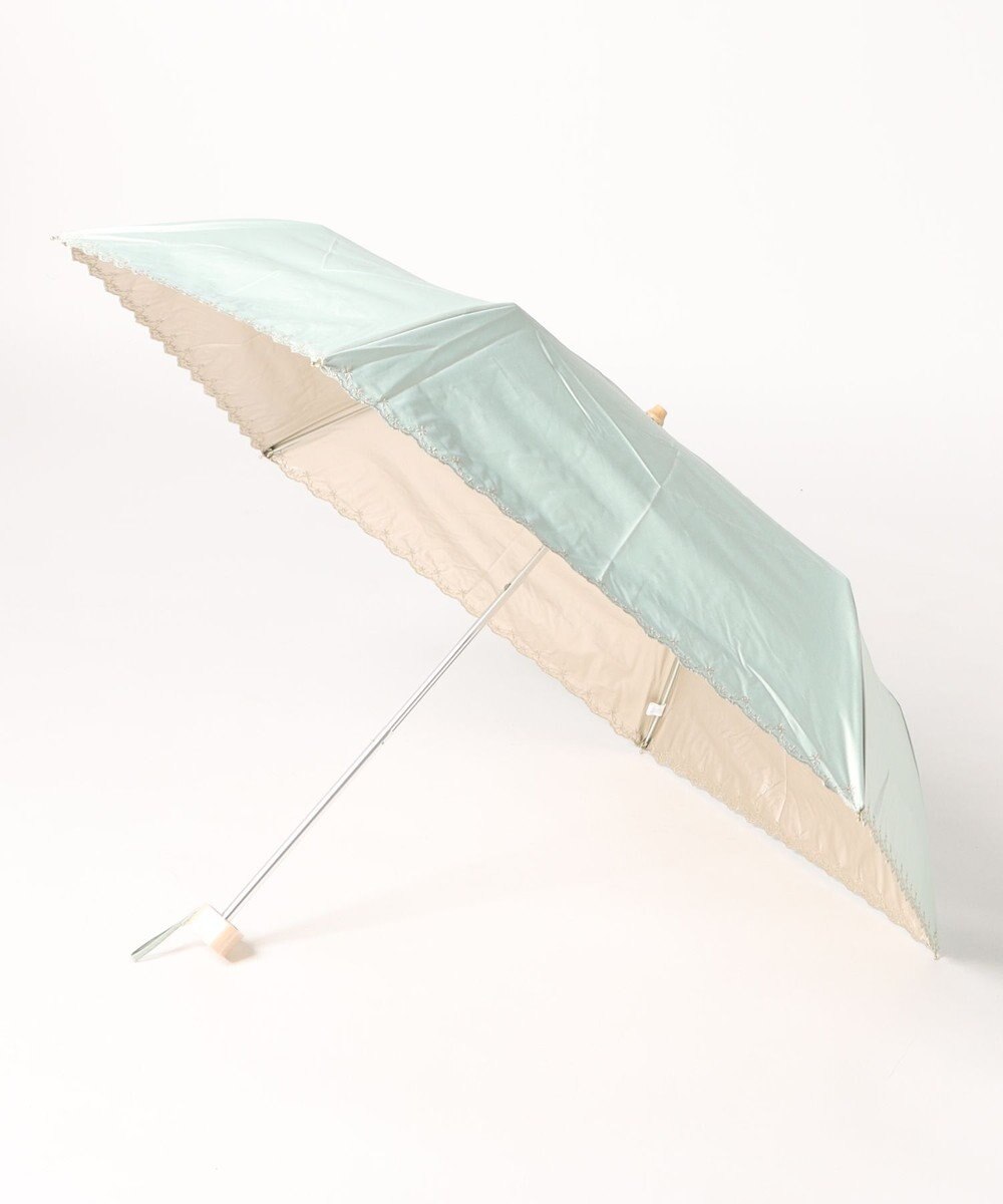 UNBILLION カシュネ cachenez / PUフローラルラメ刺繍3段折りたたみ傘 