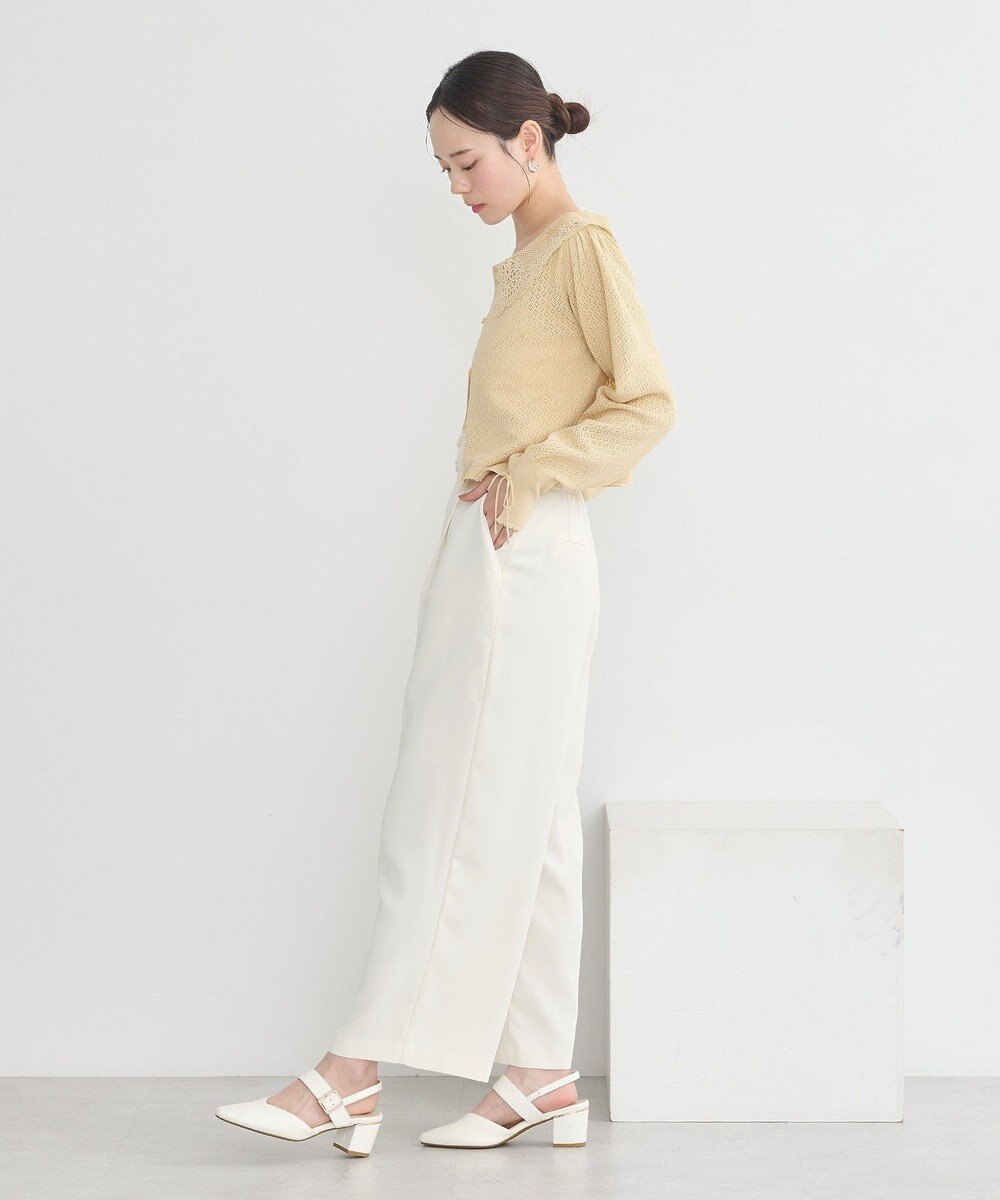 earth music&ecology レース襟カーディガン 