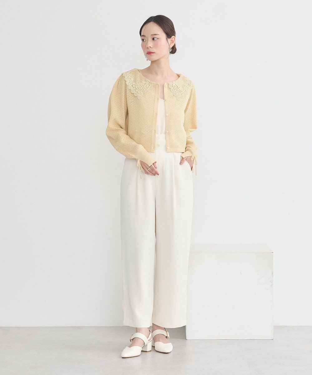 earth music&ecology レース襟カーディガン 