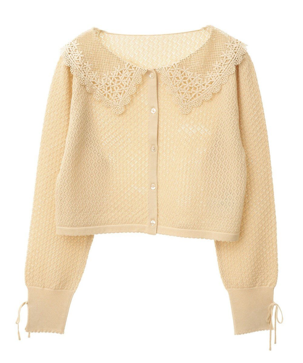 earth music&ecology レース襟カーディガン 