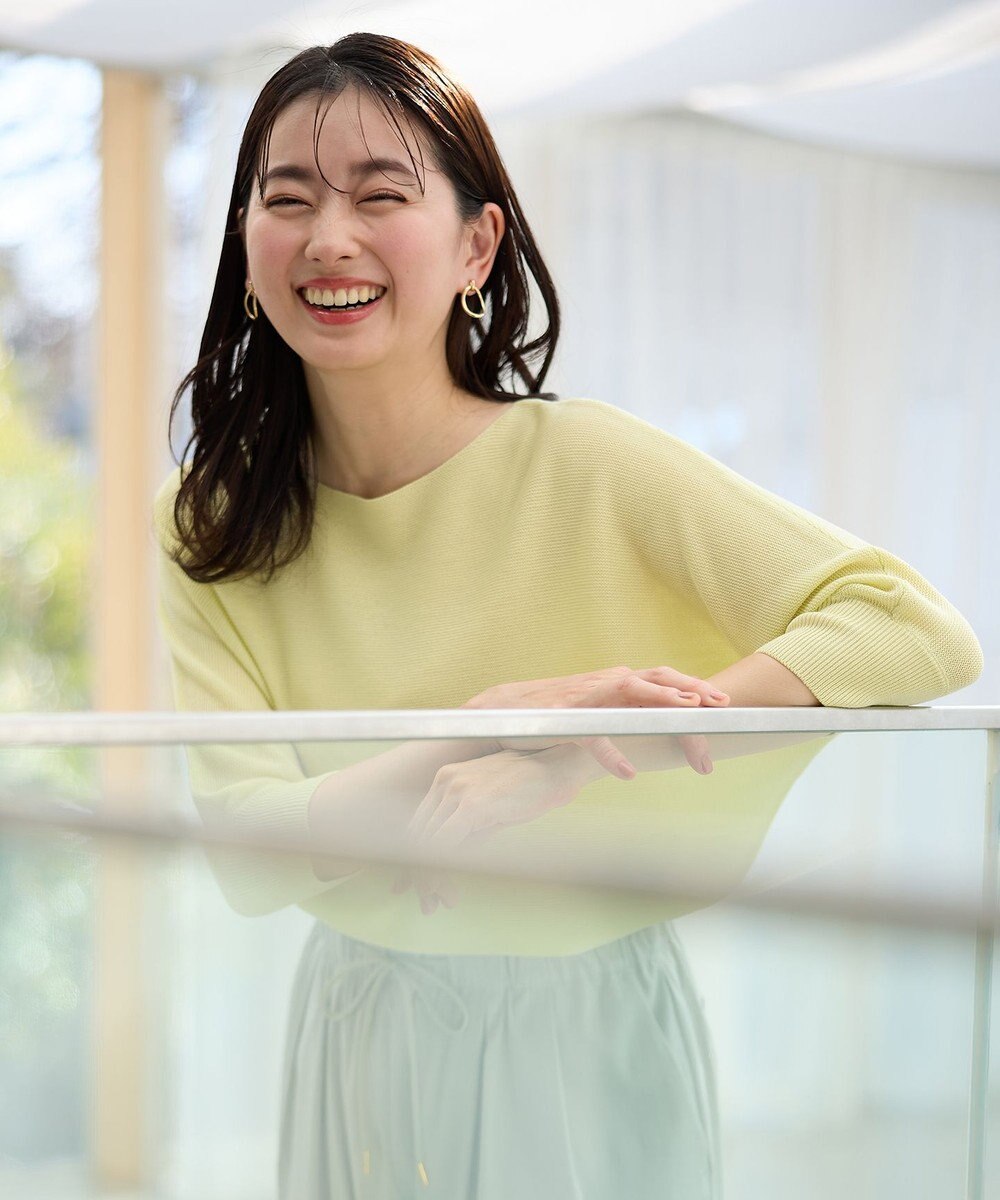 ANY L 【洗濯機可/アンチピリング/UVケア】アクリルガーターニット 